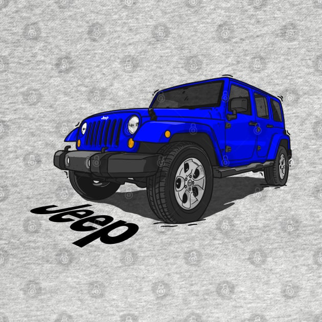 Jeep Wrangler - Blue by 4x4 Sketch